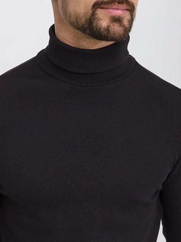 Camisa Manga Longa Cacharrel Masculino Gola Alta Canelado
