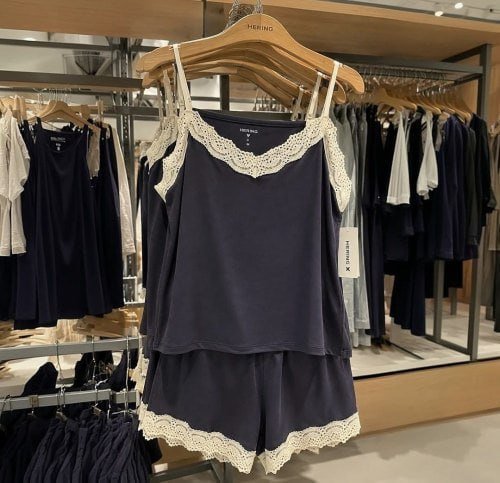 Pijama Curto Em Viscose Renda Hering