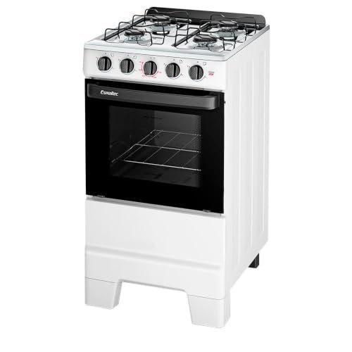 Fogão Esmaltec 4 Bocas Ideal Pop com Mesa em Inox, Acendimento Manual, 50 Litros, Bivolt