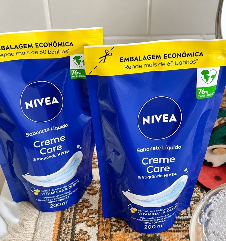 KIT NIVEA Sabonete Líquido Refil Creme Care 200ml - 2 unidades