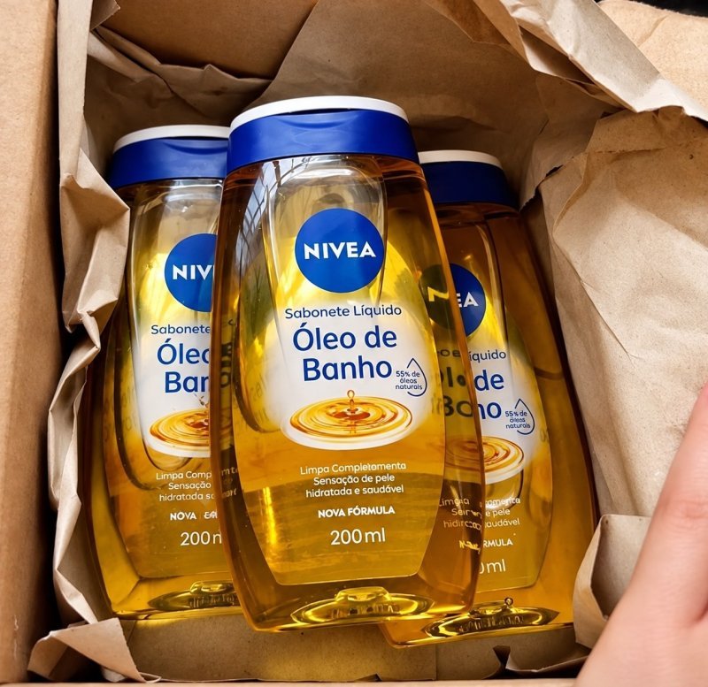 KIT - NIVEA Sabonete Líquido Óleo de Banho 200ml - 3 unidades