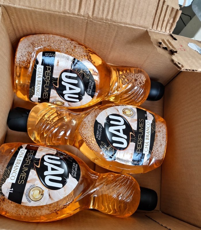 Kit 3un Limpador 1L UAU Perfume Chá Branco
