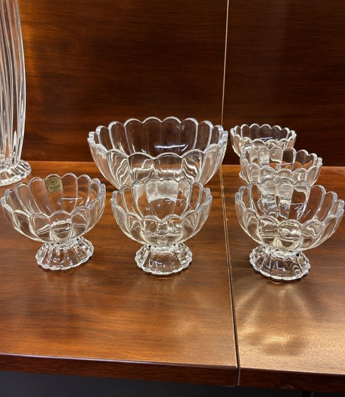 WOLFF - Conjunto 7 Peças Bowl com 6 Taças para Sobremesa Geneva 1,1L/125ml