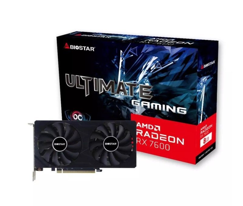 Placa de Vídeo Biostar RX 7600 OC Ultimate Gaming 8GB