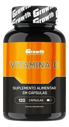 Vitamina C 120 Cápsulas Growth Supplements Natural
