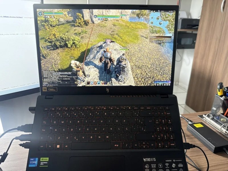 Notebook Acer Gamer Nitro V15 Core I7 13ª Ger. 32gb 512ssd Rtx4060 8gb Nvidia Geforce Tela 165hz Full Hd Linux Anv15-52-76np + Frete Grátis