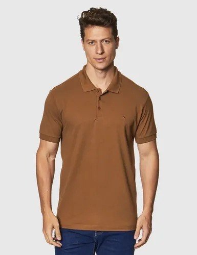 Polo Masculina Reserva Regular New Basic Caramelo Liso GG