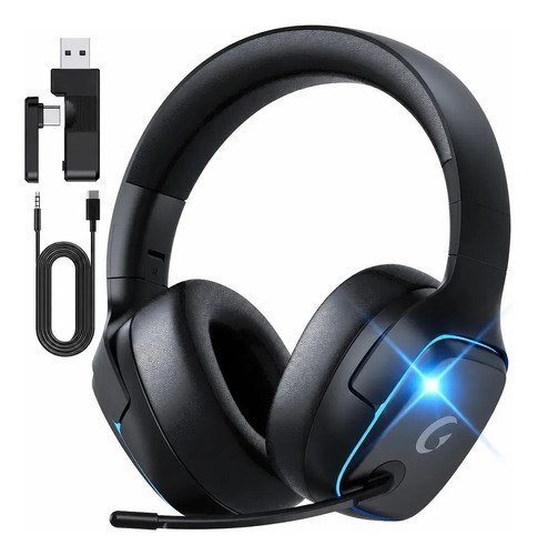Olafvi Fone de Ouvido Bluetooth Sem Fio Headset Gamer BL 5.3 Preto Capitão 780 7.1 LED