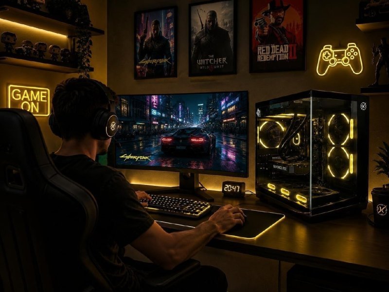 A&A TECH PC Gamer AMD Ryzen 7 5700X, RTX 5060 8GB, 32GB DDR4, SSD NVMe 1TB, Water Cooler 240mm ARGB