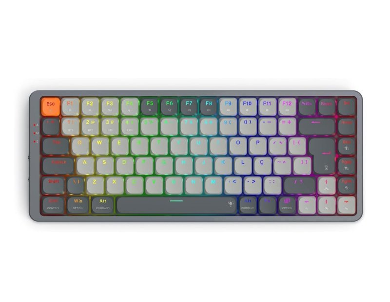 Teclado Mecânico Gamer Redragon Azure RGB - Switch Marrom