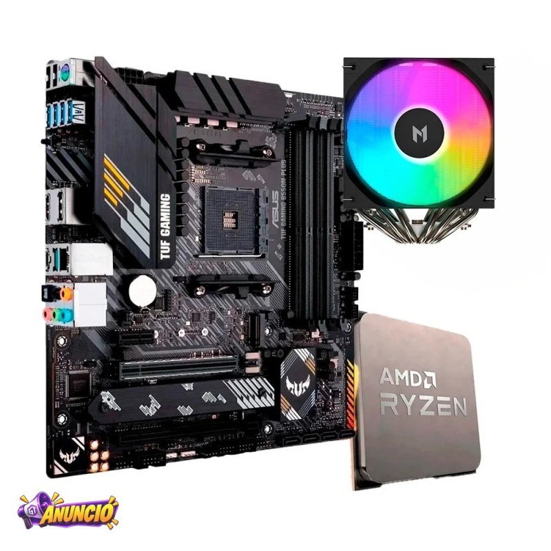 Placa Mae Asus Tuf Gaming B550M Plus Matx Ddr4 Processador Amd Ryzen 7 5700X Air Cooler Mach1 Wind