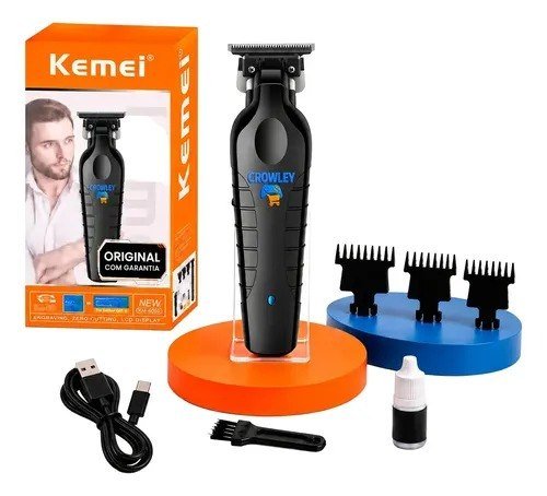 Máquina De Acabamento Profissional Kemei Km-2299 0gap Bivolt Black 127/220v