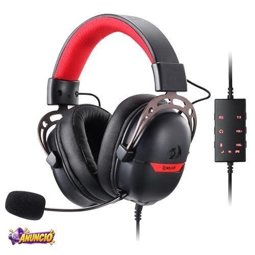 Headset Redragon Aurora Preto USB 7.1