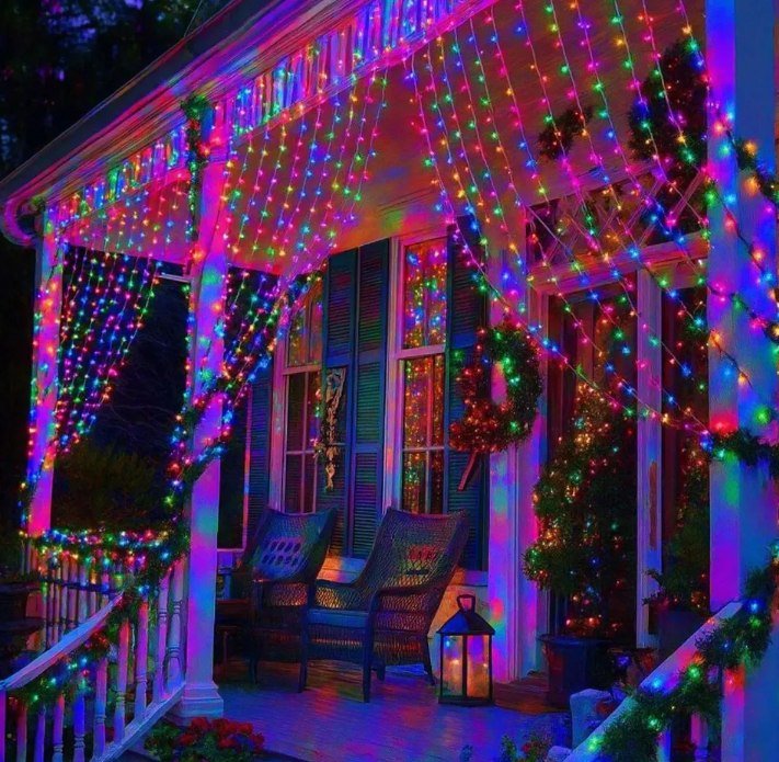 Pisca Cortina 300 Leds 3x3m Usb Ip44 8 Modos Iluminação Luzes Fada Decoração De Natal Festa Colorido Luvinco + Frete Grátis