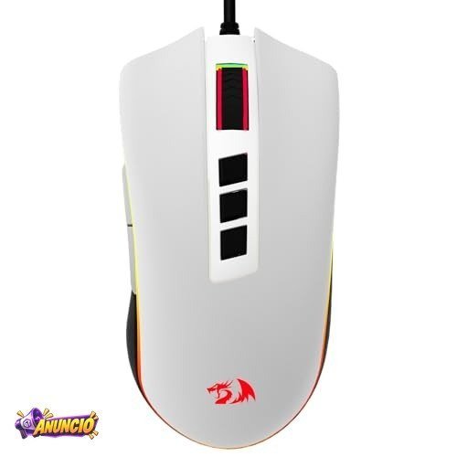 Mouse Gamer Redragon Cobra V2 Special Edition Cypher Branco e Preto RGB M711A-RGB