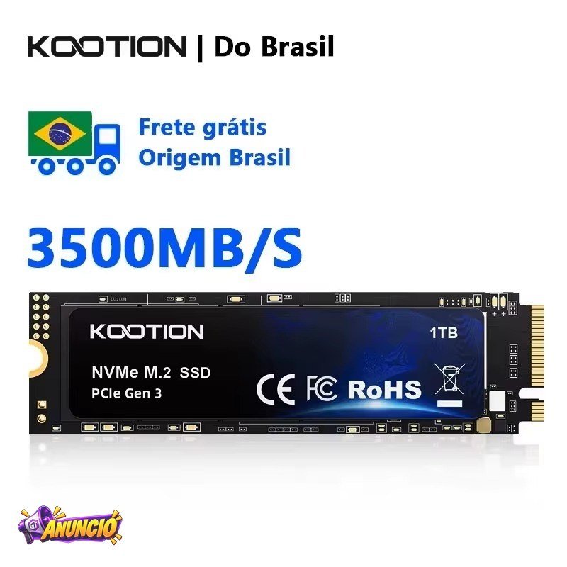 SSD NVME Kootion 1TB GEN3 Pcie 3.0 M2 2280