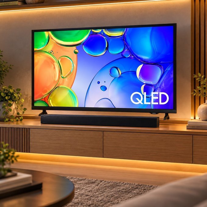 Samsung Smart TV 43" QLED FHD + Soundbar HW-BF400 + Frete Grátis