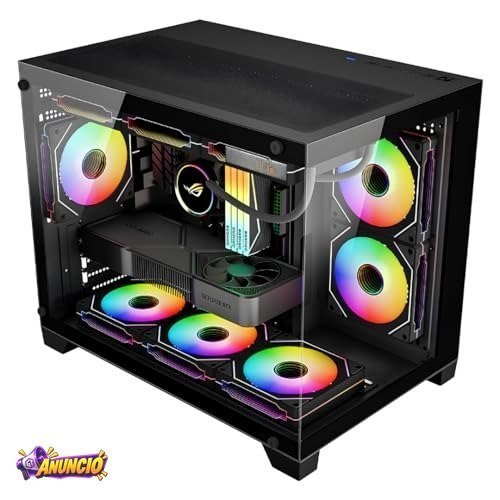 Gabinete Gamer Aquário ATX Lateral Vidro Espaçoso Grande Preto