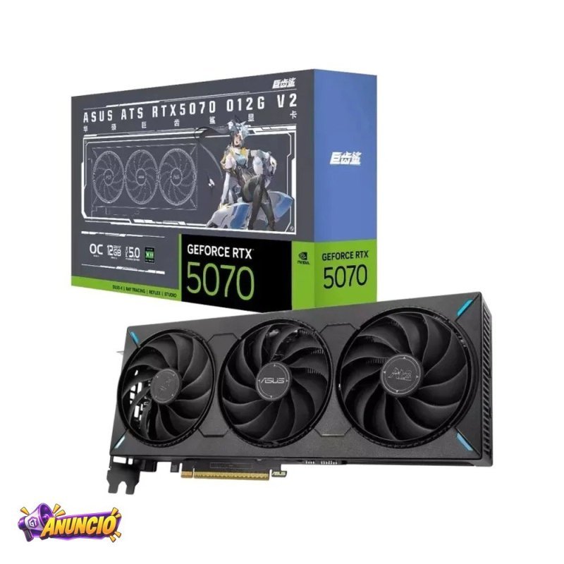 Placa De Video Asus Rtx 5070 Ats Oc V2 Nvidia Sem Rgb 12GB Gddr7 90Yv0M1E M0Na00