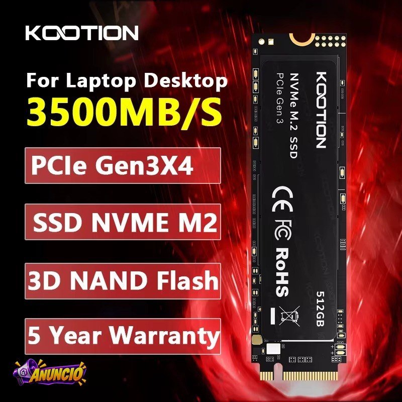 SSD NVMe Kootion 1TB X15 M2 3500MBs