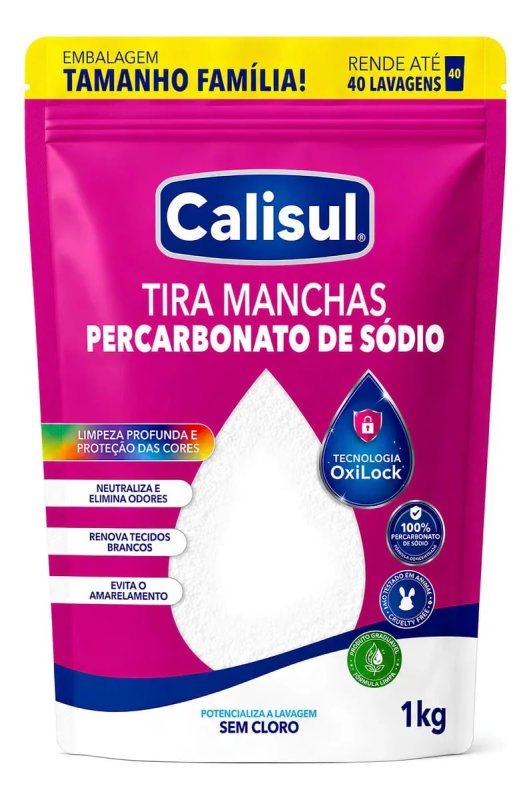 Percarbonato de Sódio 100% Puro Tira-Manchas e Alvejante 1kg – Calisul
