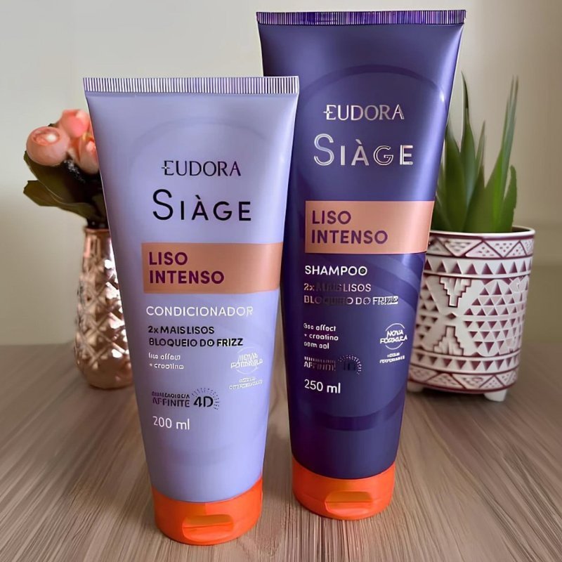 Kit Eudora Siàge Liso Intenso Shampoo 250ml + Condicionador 125ml
