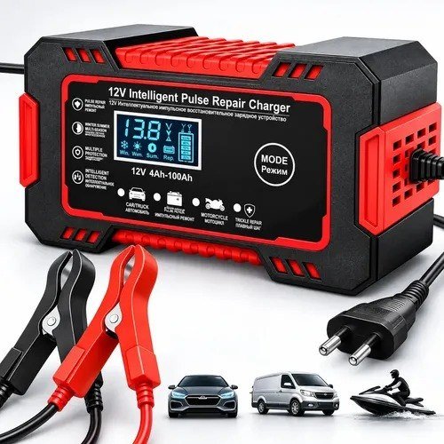 Carregador Inteligente De Bateria Automotiva 12v 6a Bivolt