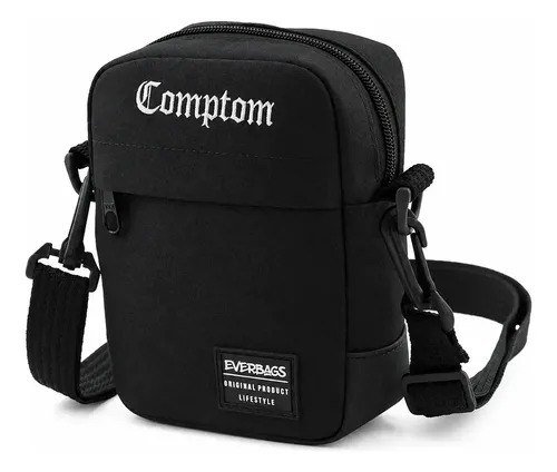 Shoulder Bag Bolsa Transversal Pochete Academia Treino Viagem Passeio Esportivo Porta Documento Carteira Resistente Reforçada Cor Preto