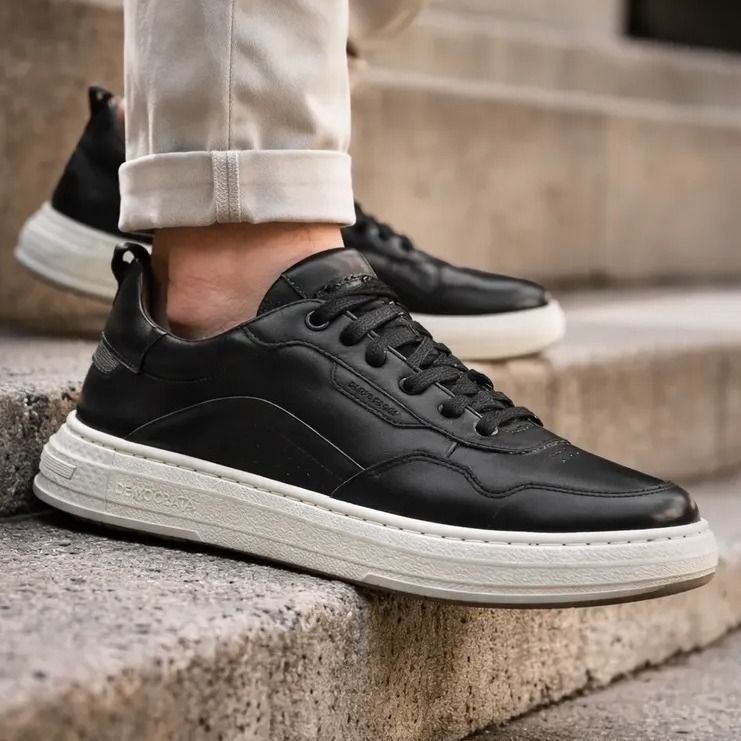 Tenis Masculino Democrata Jake Sapatenis Com Cadarço Casual