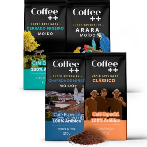 Kit 4 Pacotes Café Especial Torrado e Moído Coffee Mais