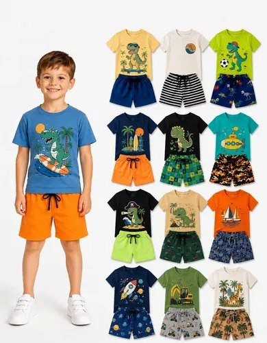 Kit 6 Peças De Roupa Infantil Menino Bebe Masculino Atacado