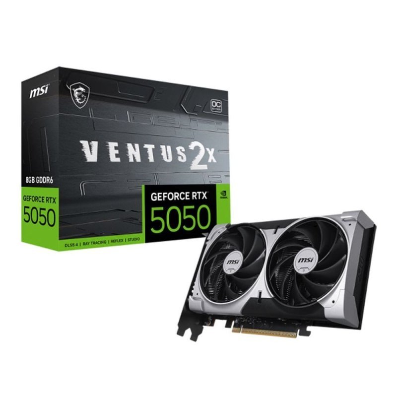 Placa de Vídeo NVIDIA GeForce MSI RTX 5050 8GB Ventus 2x OC GDRR6 128 Bits - 912-V538