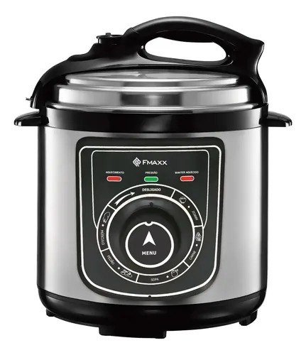 Panela De Pressão Elétrica Fmaxx Chef 4 Litros 800w Prateado 60hz