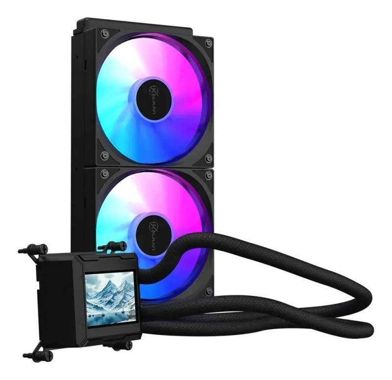 Cooler Líquido Aio Para Computador Kalkan Aura Lcd 240 Preto