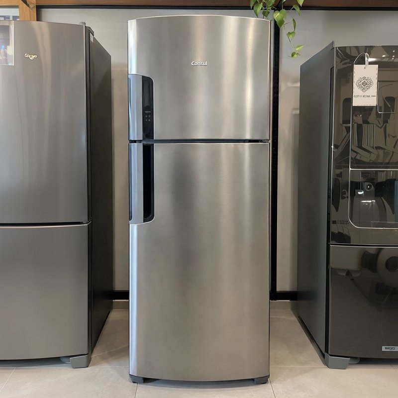 Geladeira Consul Frost Free 377 Litros Duplex Inox CRM44MK 220V