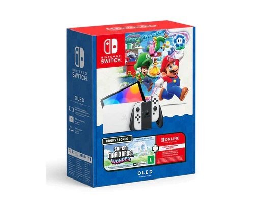 Console Nintendo Switch OLED + Super Mario Bros + 3 Meses NSO