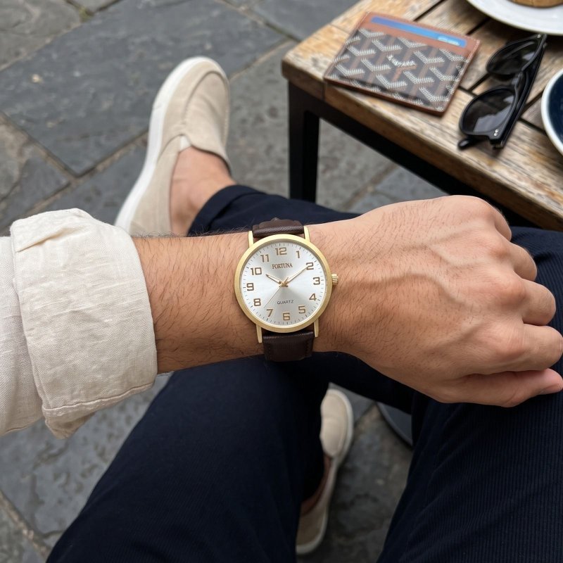 Relógio De Pulso Masculino Minimalista Old Money Fortuna
