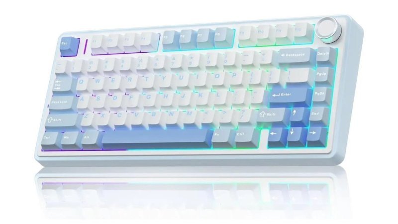 Teclado Aula F75 Sem Fio Mecânico Tri Mode Hot Swap