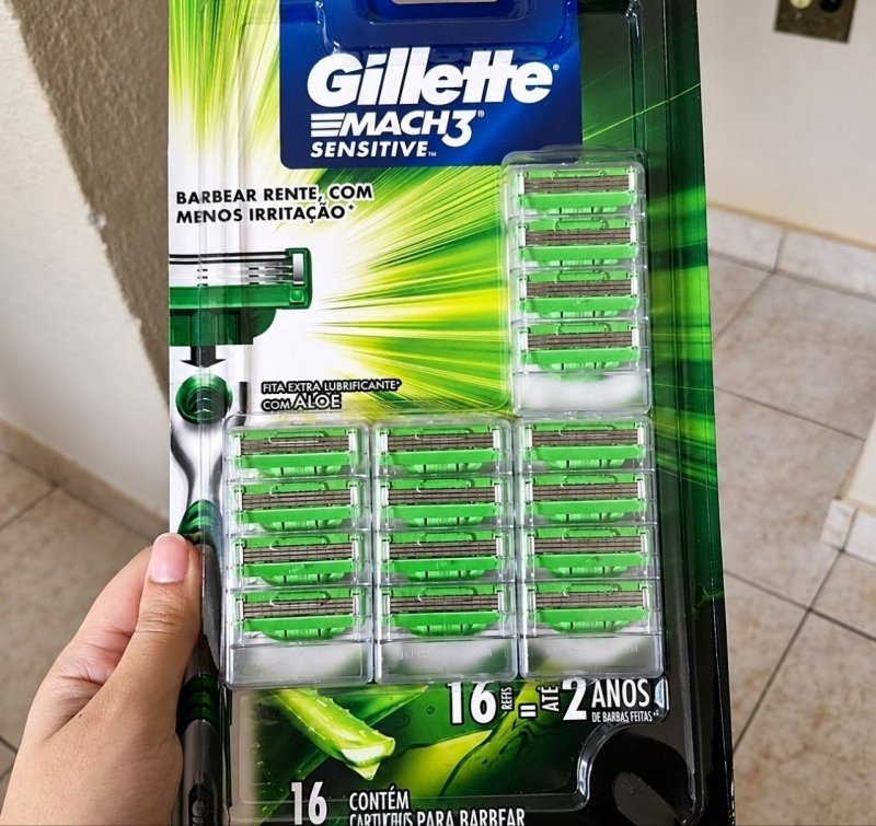 Carga para Aparelho de Barbear Gillette Mach3 Sensitive 16 unidades
