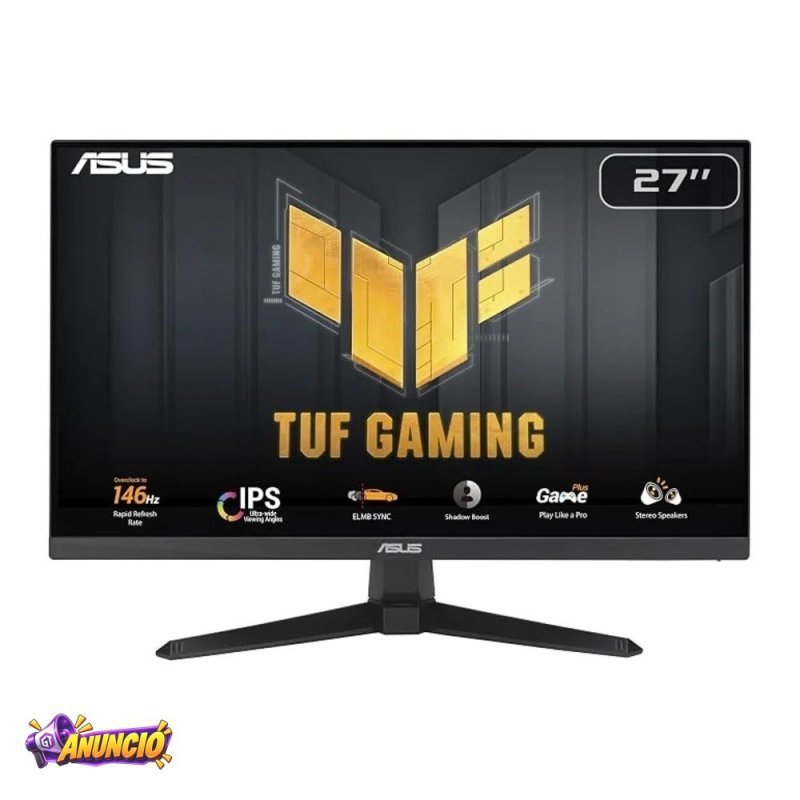 Monitor Gamer Asus Tuf Gaming 27 Ips Full Hd 146Hz 1Ms Freesync Hdr10 Hdmi Displayport Preto Vg279Qe5A