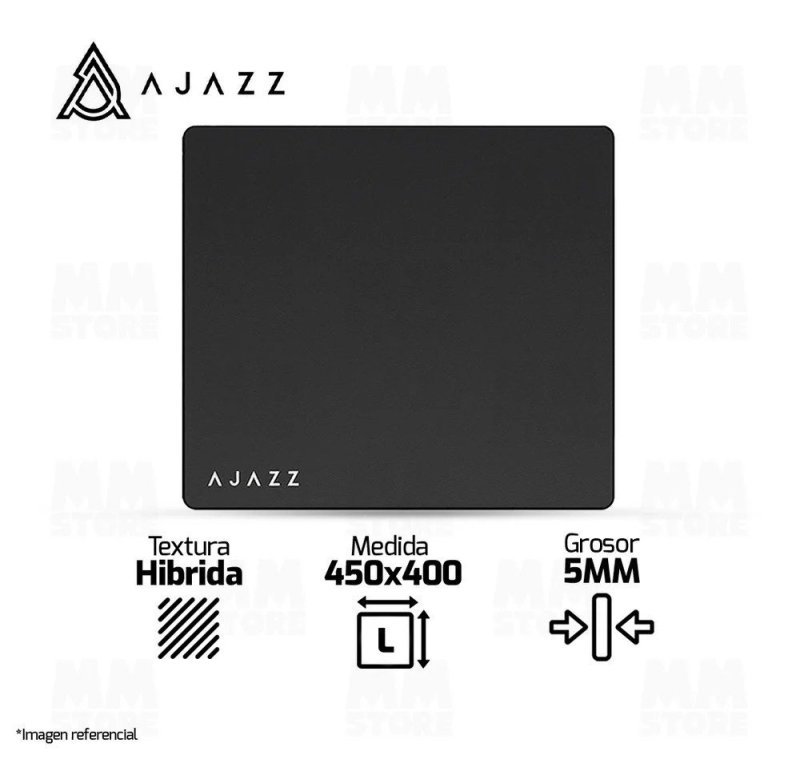 Mousepad Ajazz MP02, 400x450x5mm, Preto, MP02-BK