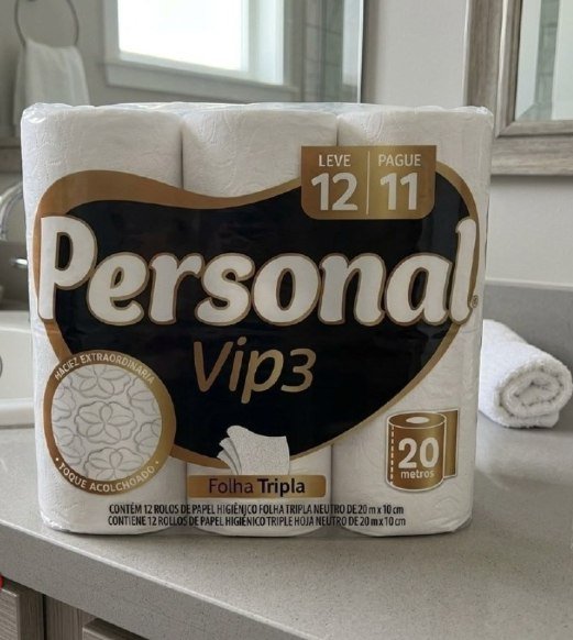 Personal Papel Higiênico Vip Folha Tripla Com 12 Rolos De 20M + Frete Grátis