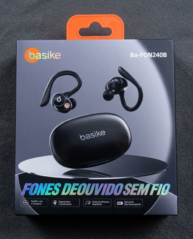 Fone de Ouvido Bluetooth 5.4 TWS com Ear Clip e Gancho