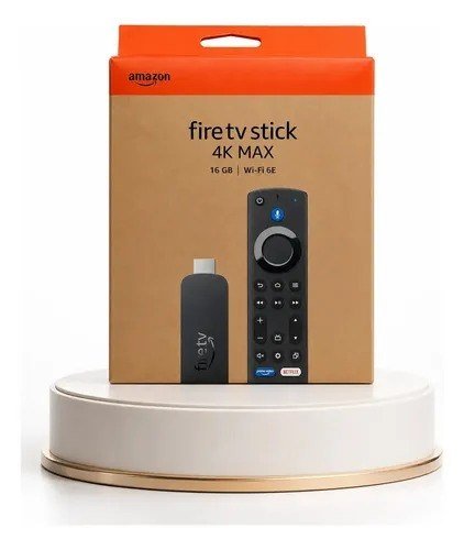 Amazon Fire TV Stick 4k Max 16GB Wi-fi 6 e Alexa Controle Por Voz Preto