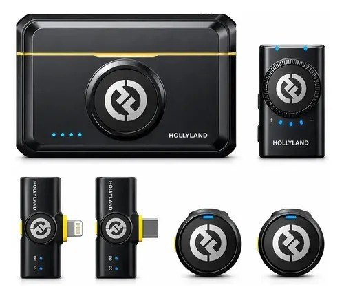 Microfone de lapela Hollyland Lark M2 Combo Preto