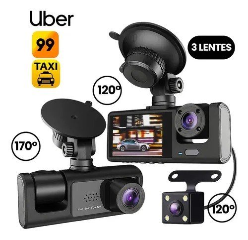 Câmera Wifi Automotiva Veicular Carro Com Hd Noturna 1080p Icarbonx