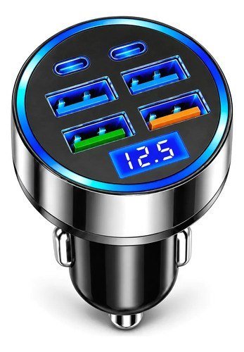 Carregador USB-C Veicular 120W com Display Digital