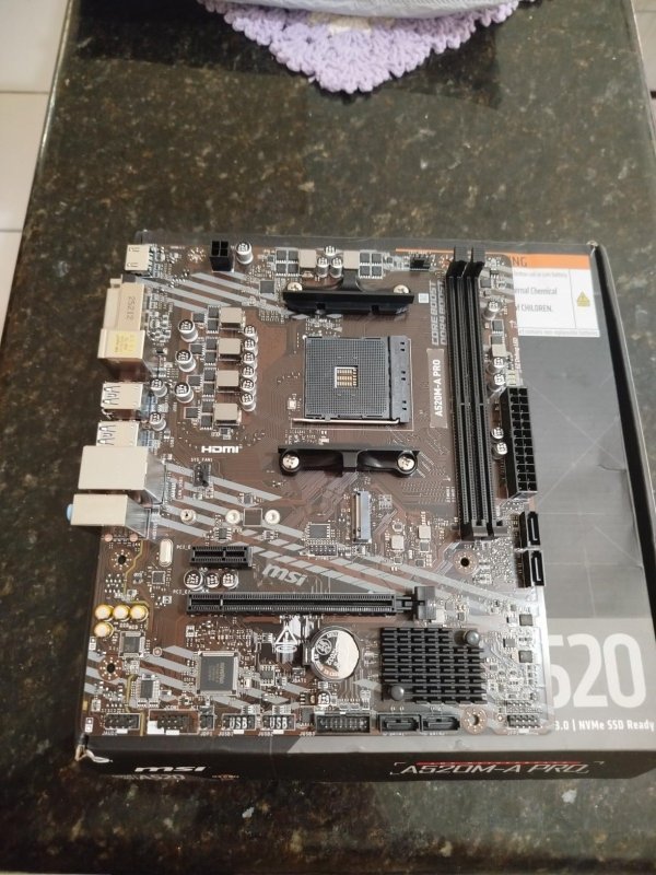 Placa Mãe MSI A520M-A PRO (AM4/2xDDR4/HDMI/DVI-D/M.2/USB 3.2) + Frete Grátis