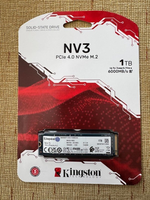 SSD Kingston NV3 1TB M.2 2280 NVMe Gen4