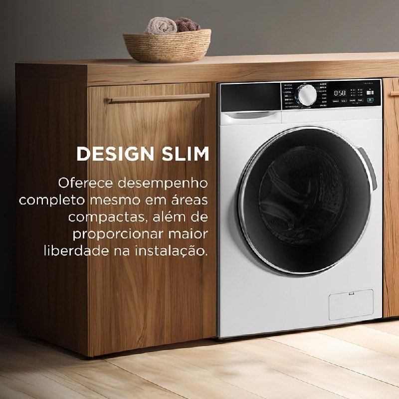 Lava e Seca Midea 11kg Inverter Ciclo Pets MFA01D110B 16 Programas Branca 220v